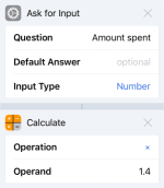 Workflow Ask For Input and Calculate Actions