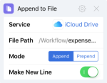 Workflow Append To File Action